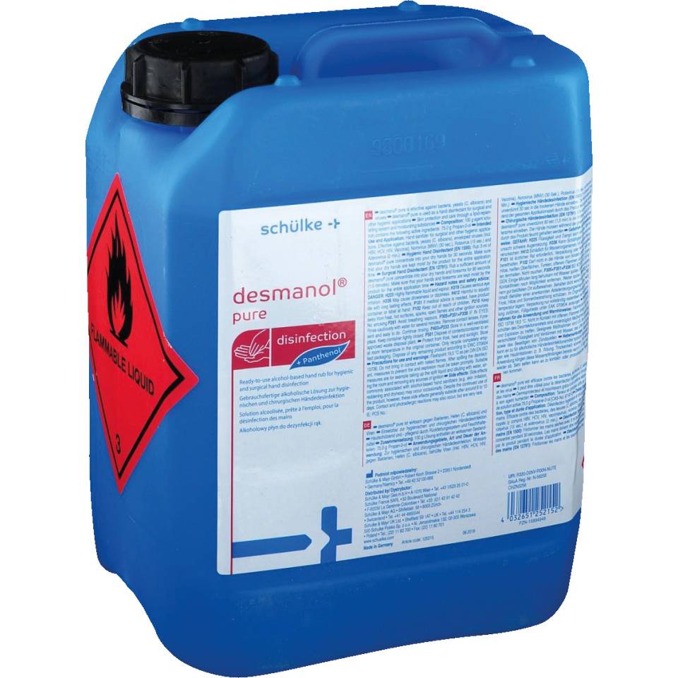 schülke Desinfektionsmittel desmanol® pure, zur Handdesinfektion, 5 l/Kanister