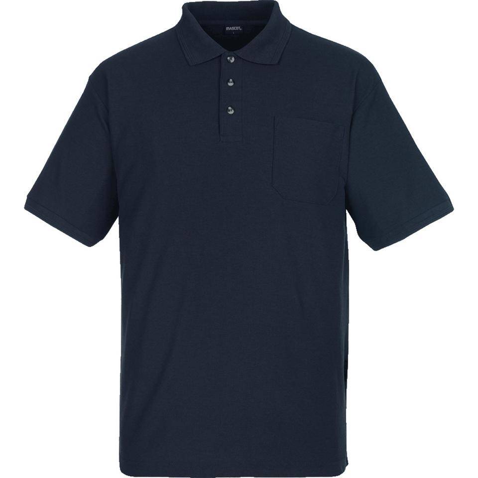 MASCOT Polo-Shirt Borneo, marineblau, verstärkte Baumwolle, Größe 3XL