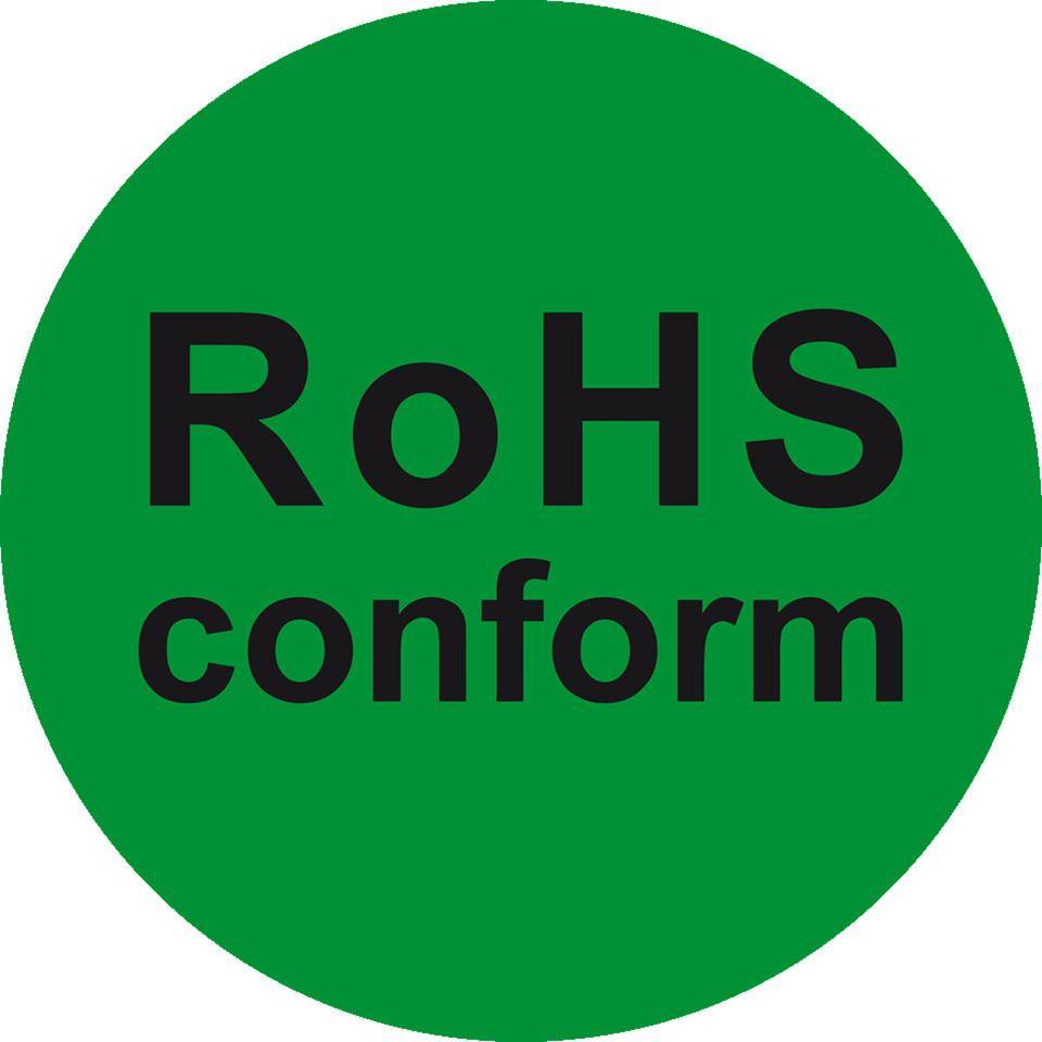 RoHS-Kennzeichen RoHS konform, selbstklebende Folie, Ø 16mm, 10/Bogen