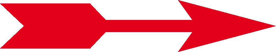 Drehrichtungspfeil, RoHS konform, rot, Folie, selbstklebend, 75x15mm, 10/Bogen