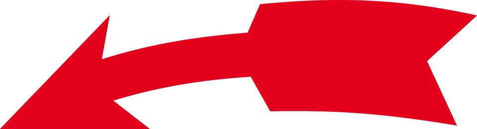 Drehrichtungspfeil, RoHS konform, linksweisend, rot, Folie, 45x11mm, 10/Bogen