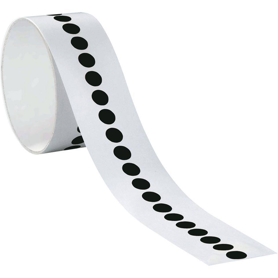 Markierungspunkte, schwarz, Folie, selbstklebend, Ø 10mm, 100/Rolle