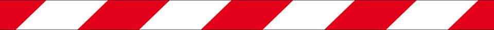 Magnetische Warnflächen, linksweisend, ASR A1.3, rot/weiß, Magnetfolie, 50x1000mm, ASR A1.3