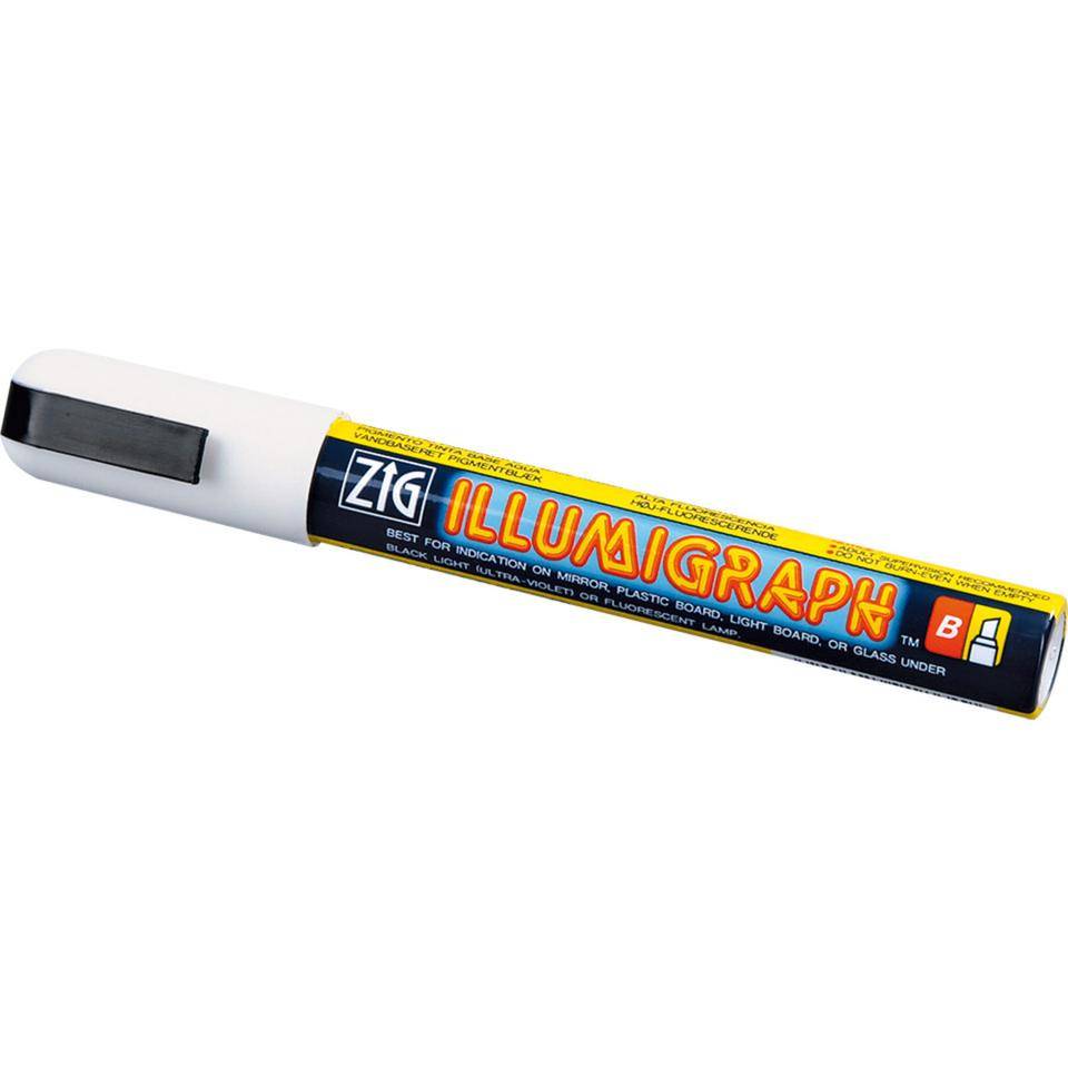Spezialstift für Schultafellackschilder, abwischbar, weiß, Schriftstärke 6mm