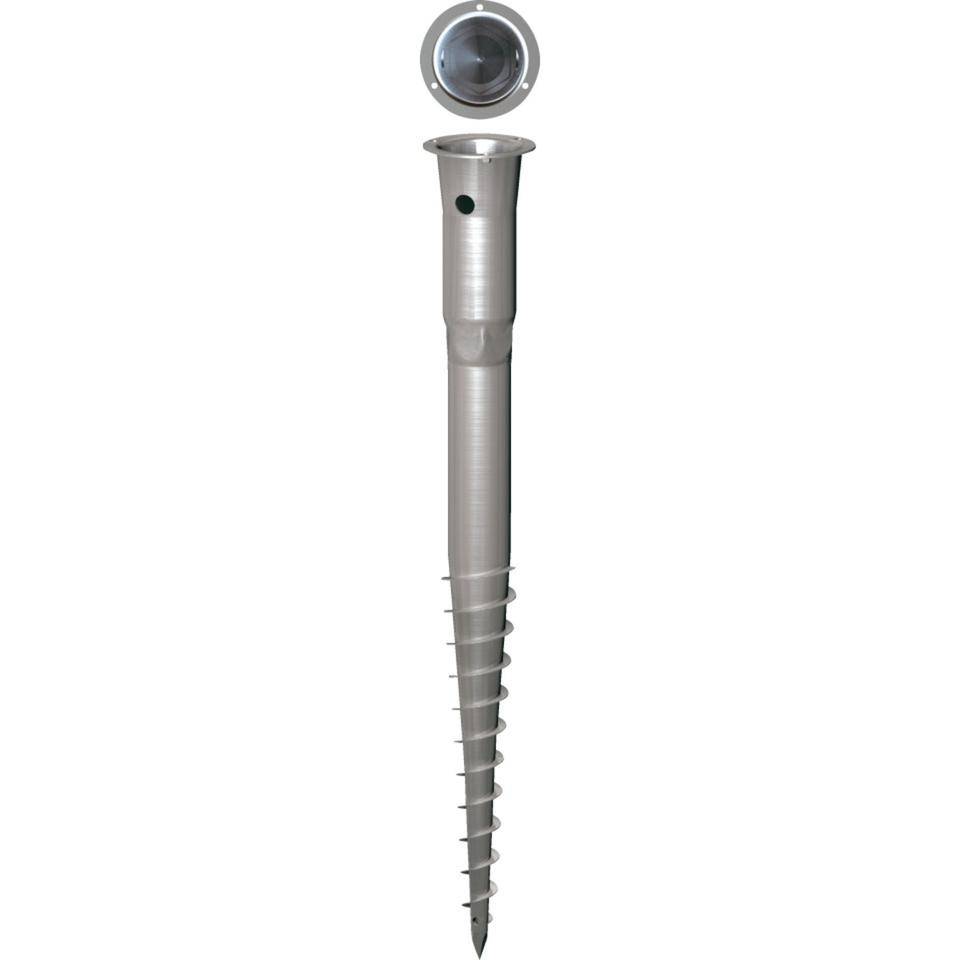 Schraubfundament KSF E 89, für Ø 60mm Pfosten, Stahl, 550mm lang