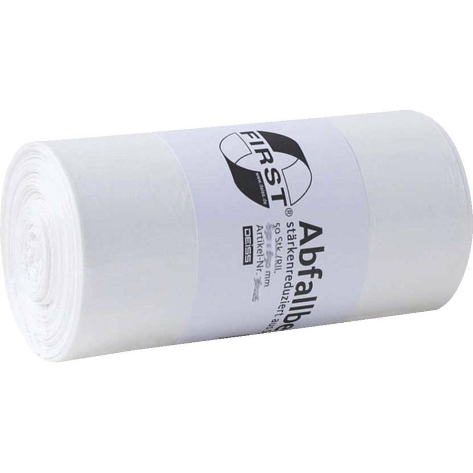 Abfallbeutel First, weiß, 30 l, 500x600mm, 50/Rolle