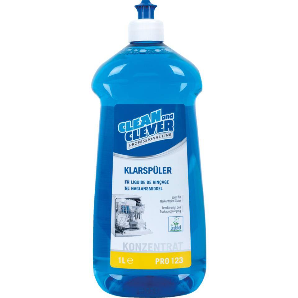 Klarspüler-Konzentrat PRO 123, für gewerbliche Spülmaschinen, 1 l/Flasche