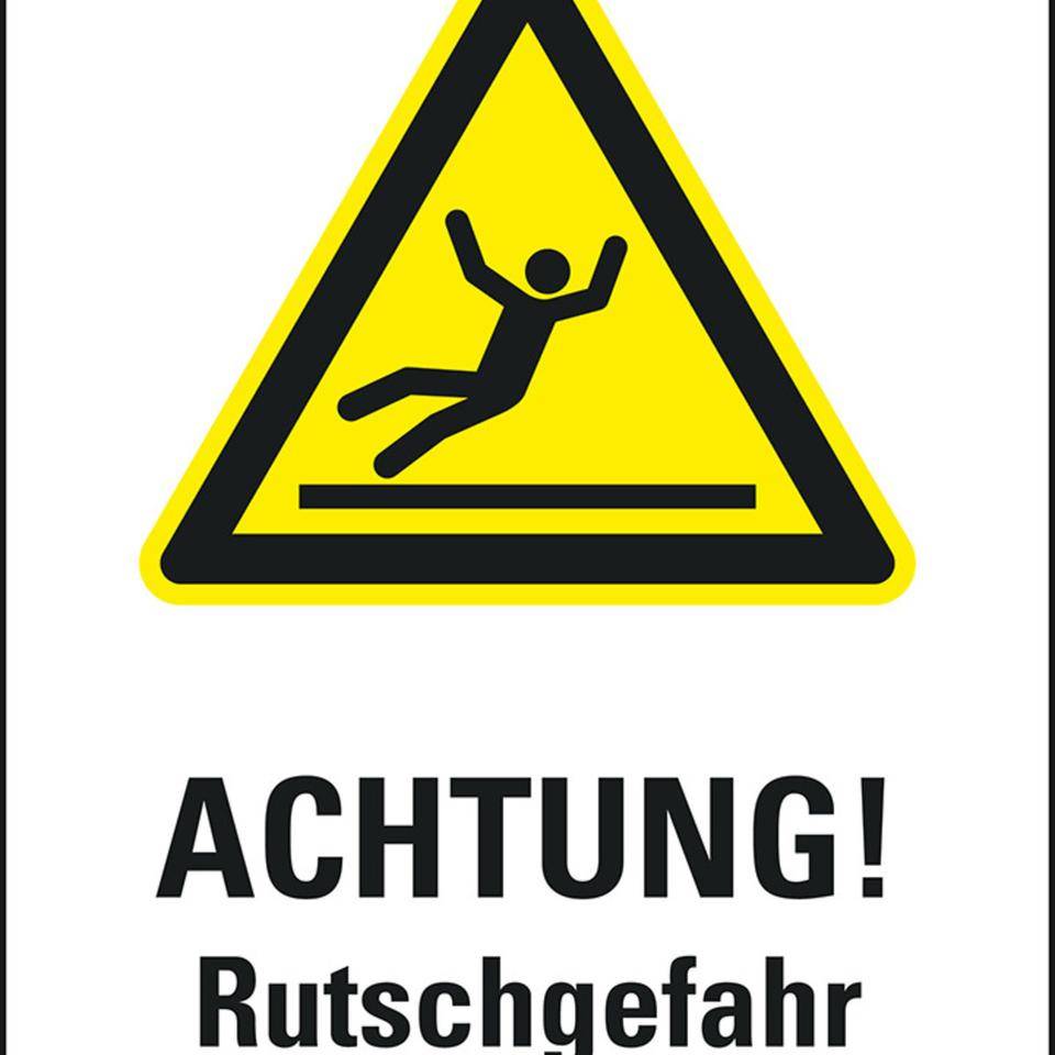 Warnaufsteller Leicht, ACHTUNG! Rutschgefahr, gelb, Polypropylen, 350x650mm, 300g, ASR A1.3