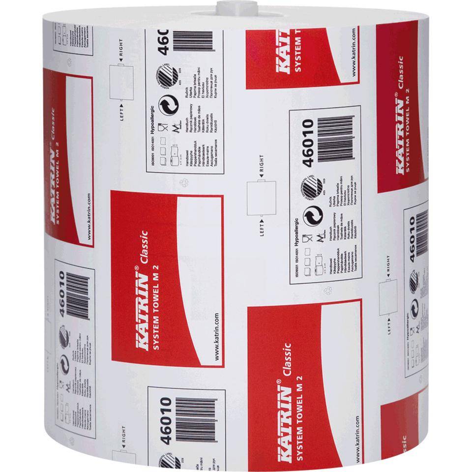 KATRIN® Papierhandtuchrolle Classic M, 2-lagig, weiß, 6 Rollen/VE