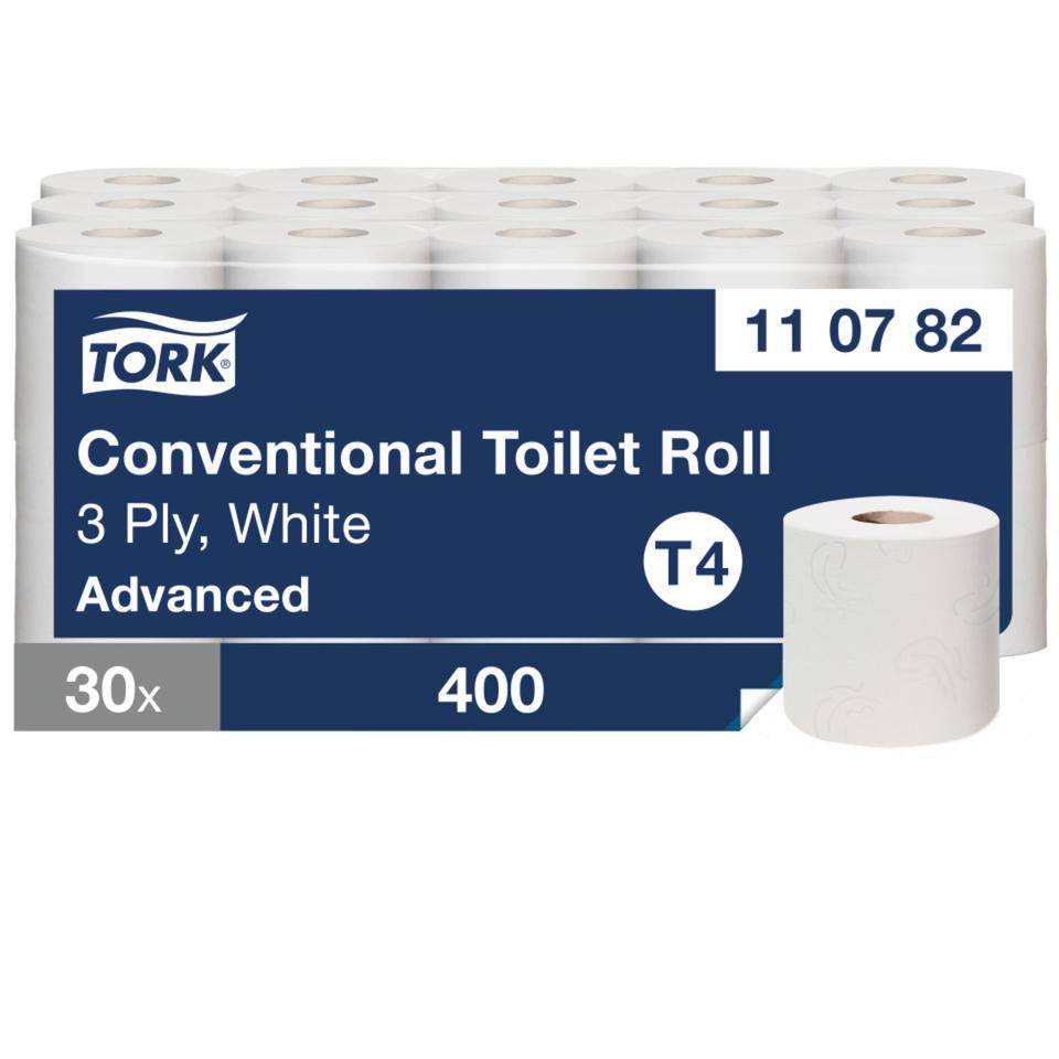 TORK Toilettenpapier Premium T4, 3-lagig, weiß, Tissue, 30 Rollen/VE