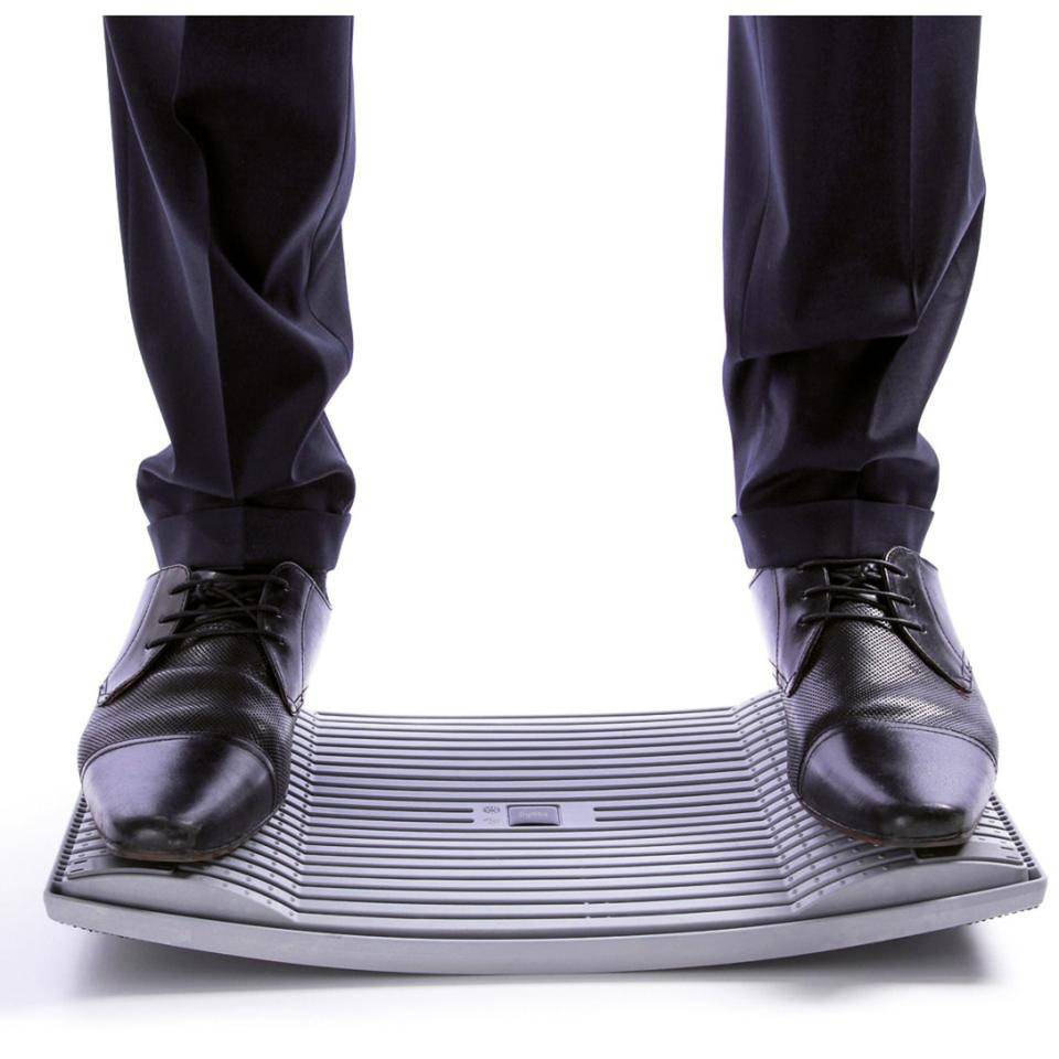 Stehboard Gymba®, für dynamische Entlastung des Rückens, grau, 490x320mm
