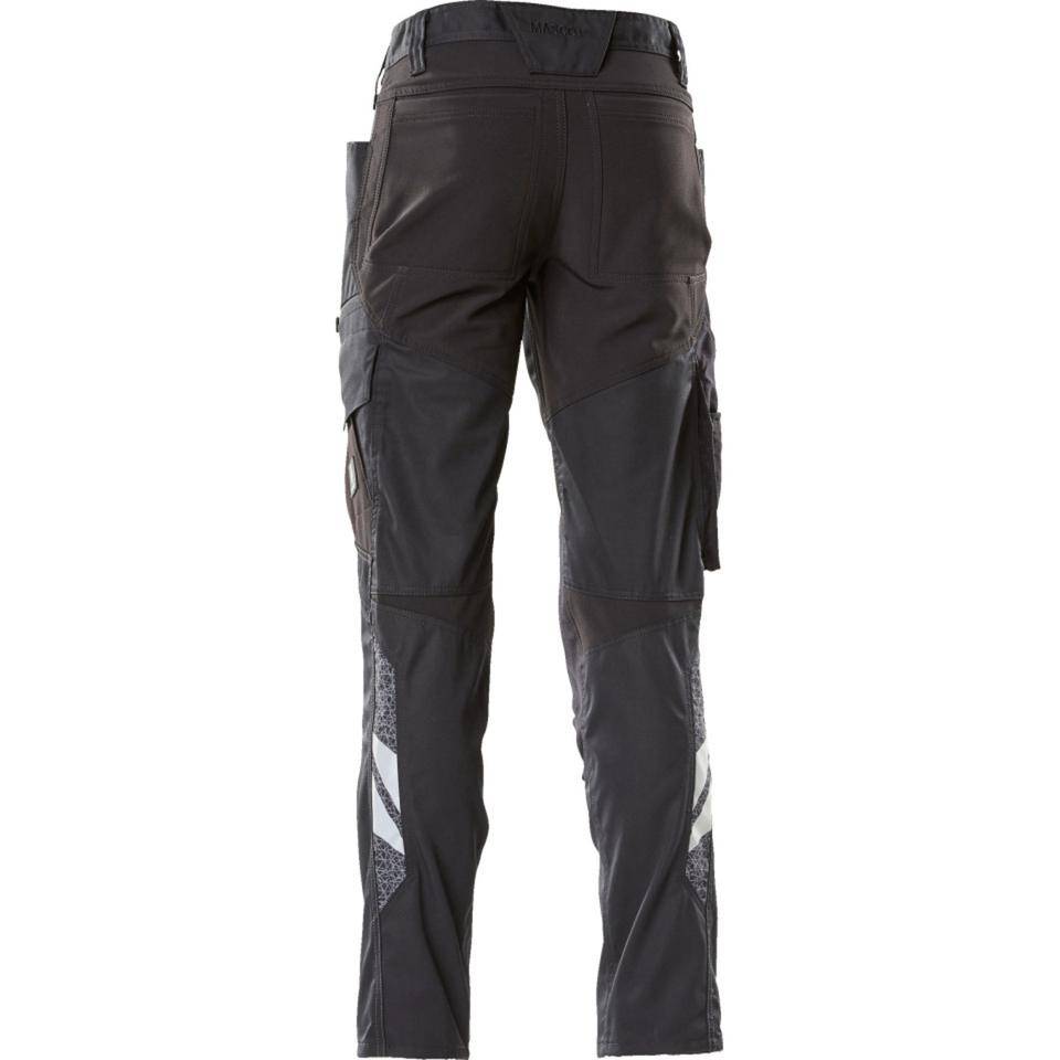 MASCOT® Bundhose ACCELERATE, schwarz, Mischgewebe, Reflexe, 82cm, Größe 54
