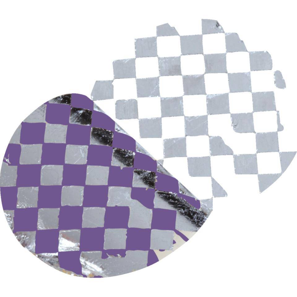 Prüfplakette Nächster Prüftermin 28-33, violett, Schachbrettfolie, Ø 30mm, 18/Bogen