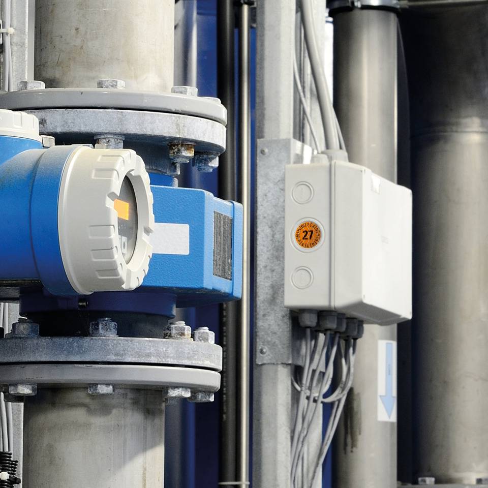 Prüfplakette 27, orange, Sicherheitsfolie, selbstklebend, Ø 15mm, 60/Bogen