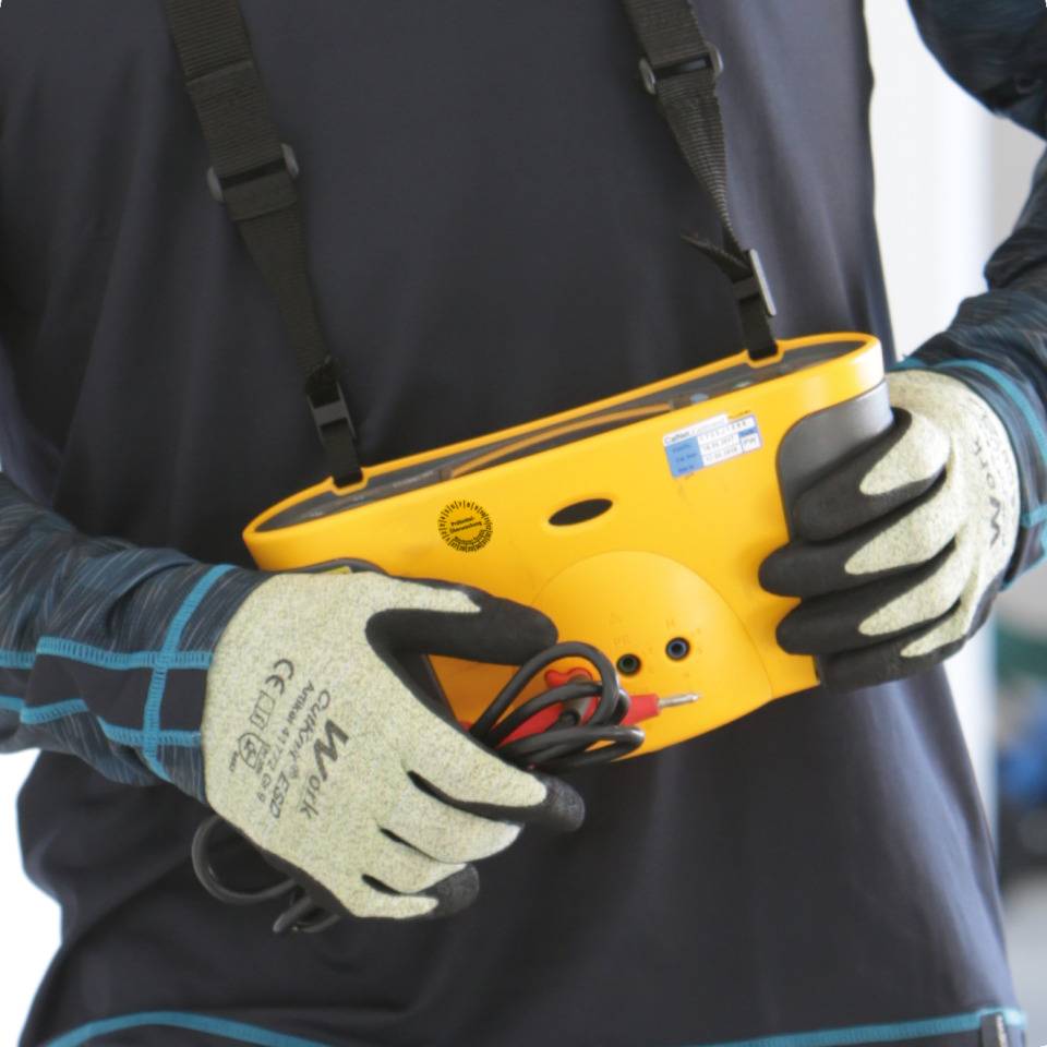 Prüfplakette Prüfmitteltelü. Nächster Termin 27-32, gelb, Dokumentenfolie, Ø 20mm, 36/Bogen