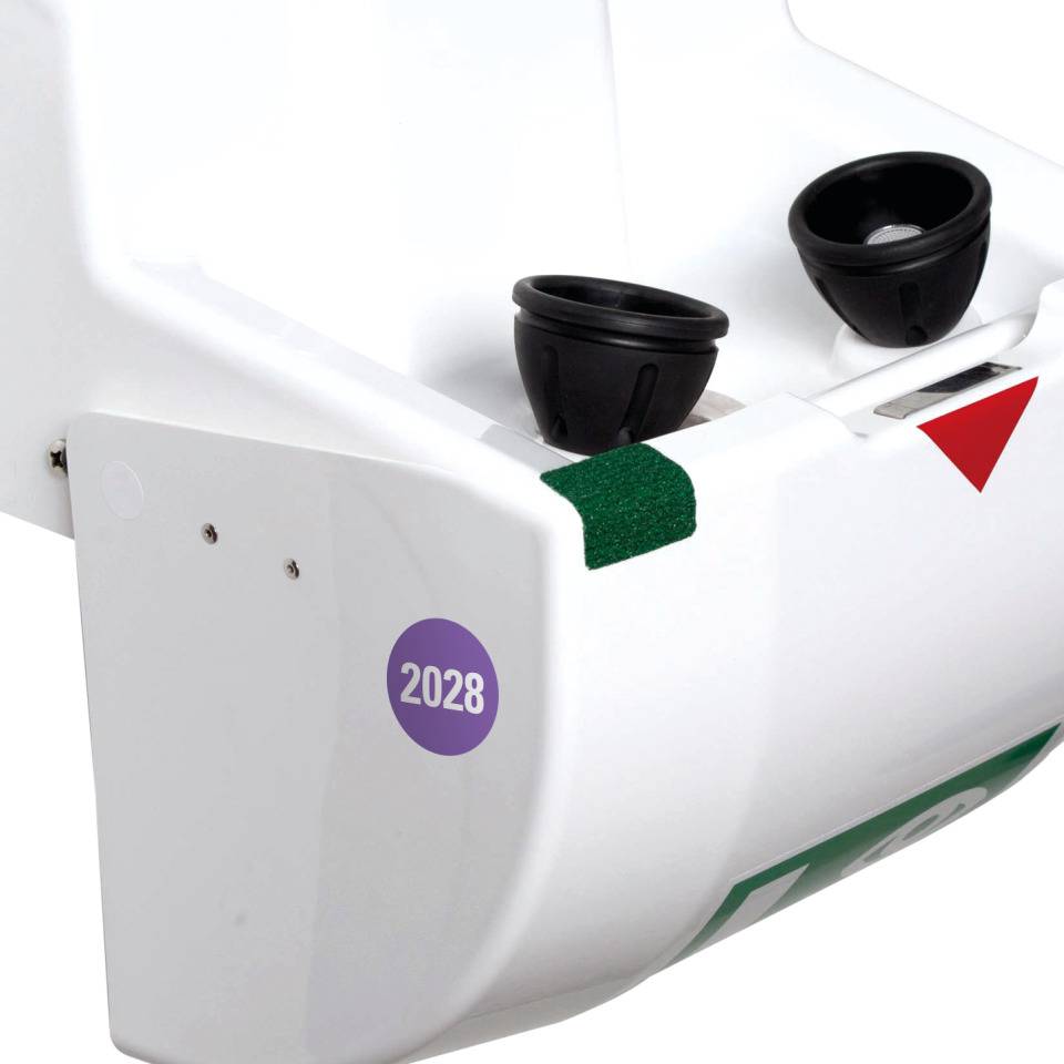 Prüfplakette 2028, für Prüfnachweise, violett, Dokumentenfolie, Ø20mm, 36/Bogen