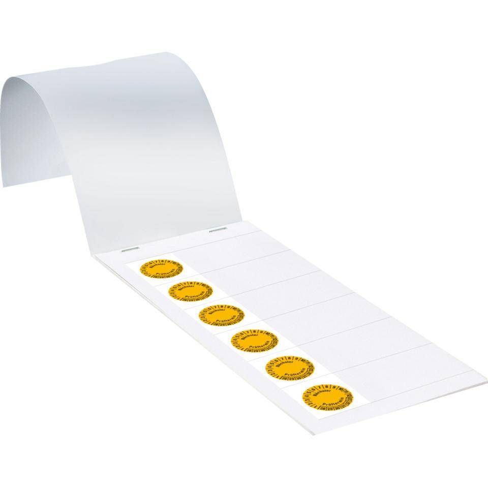 Kabelprüfplakette Nächster Prüftermin 28-33, gelb, Folie, selbstklebend, 57x25mm, 60/Heft
