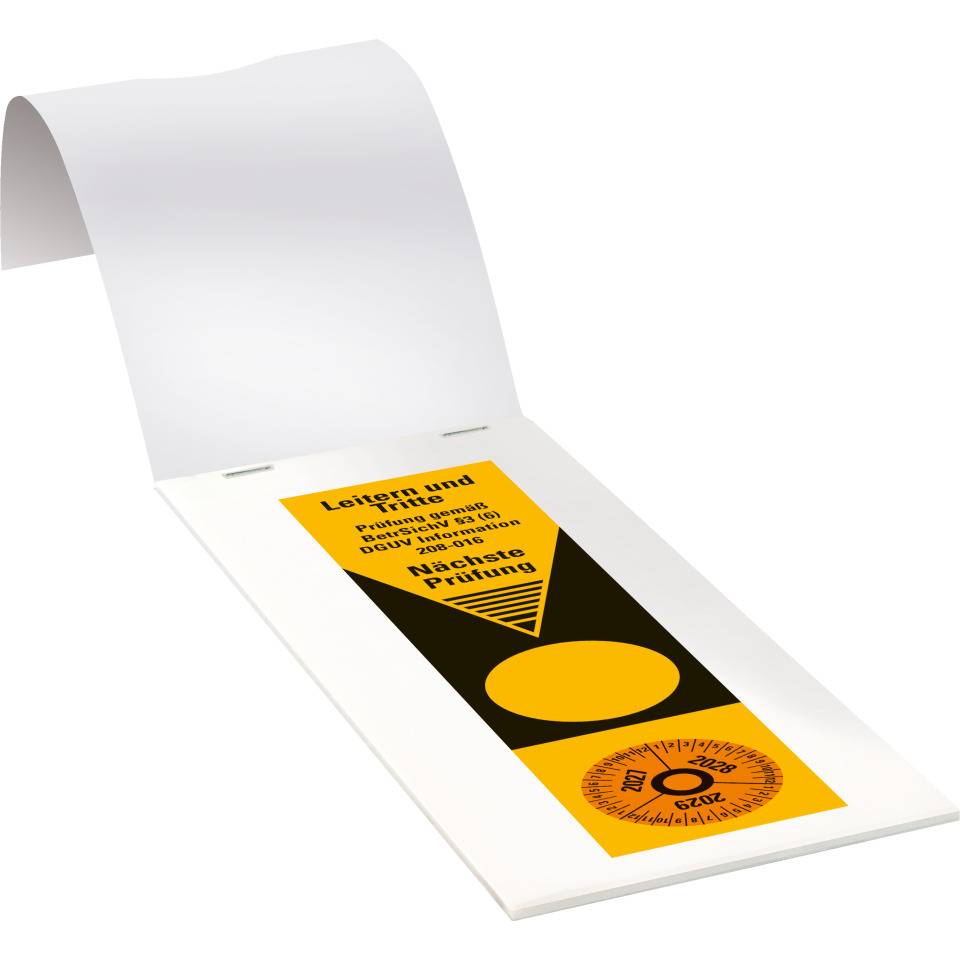 Grundetik.Prüfung BetrSichV §3(6)/DGUV, 2027-2029, Folie, ablösbar, 50x200mm, 10/Heft