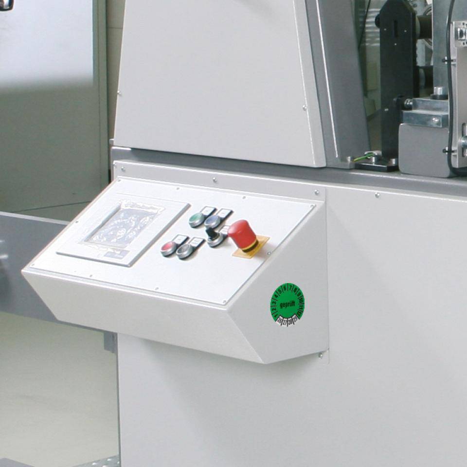 Prüfplakette geprüft 26-29, grün, Dokumentenfolie, Ø 10mm, 1000/Rolle