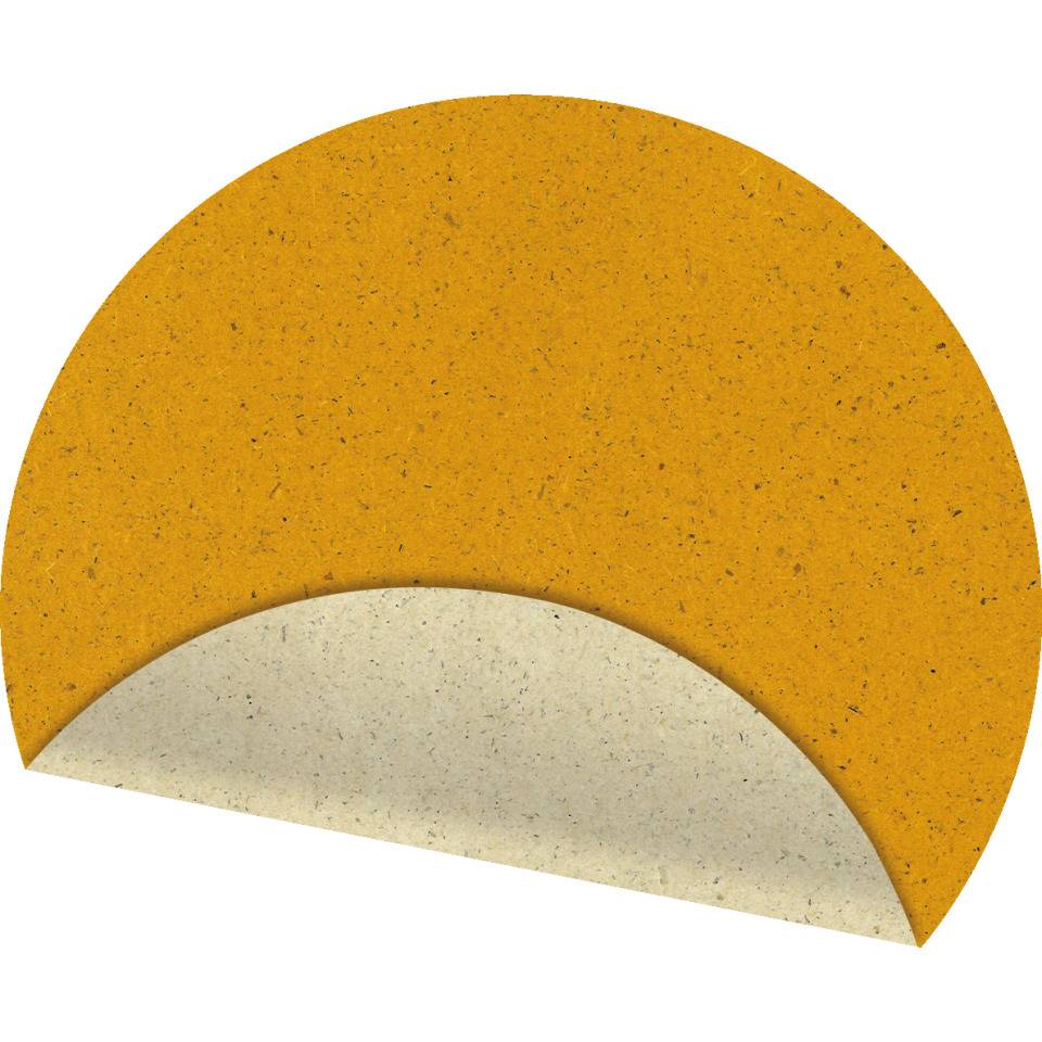 Prüfplakette 2026, gelb, Primärfaser-Graspapier, selbstkl., Ø 30mm, 18/Bogen