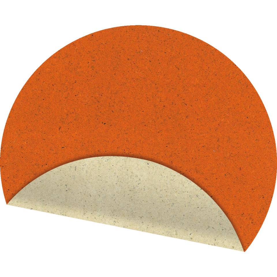 Prüfplakette 27, orange, Primärfaser-Graspapier, selbstkl., Ø 30mm, 500/Rolle