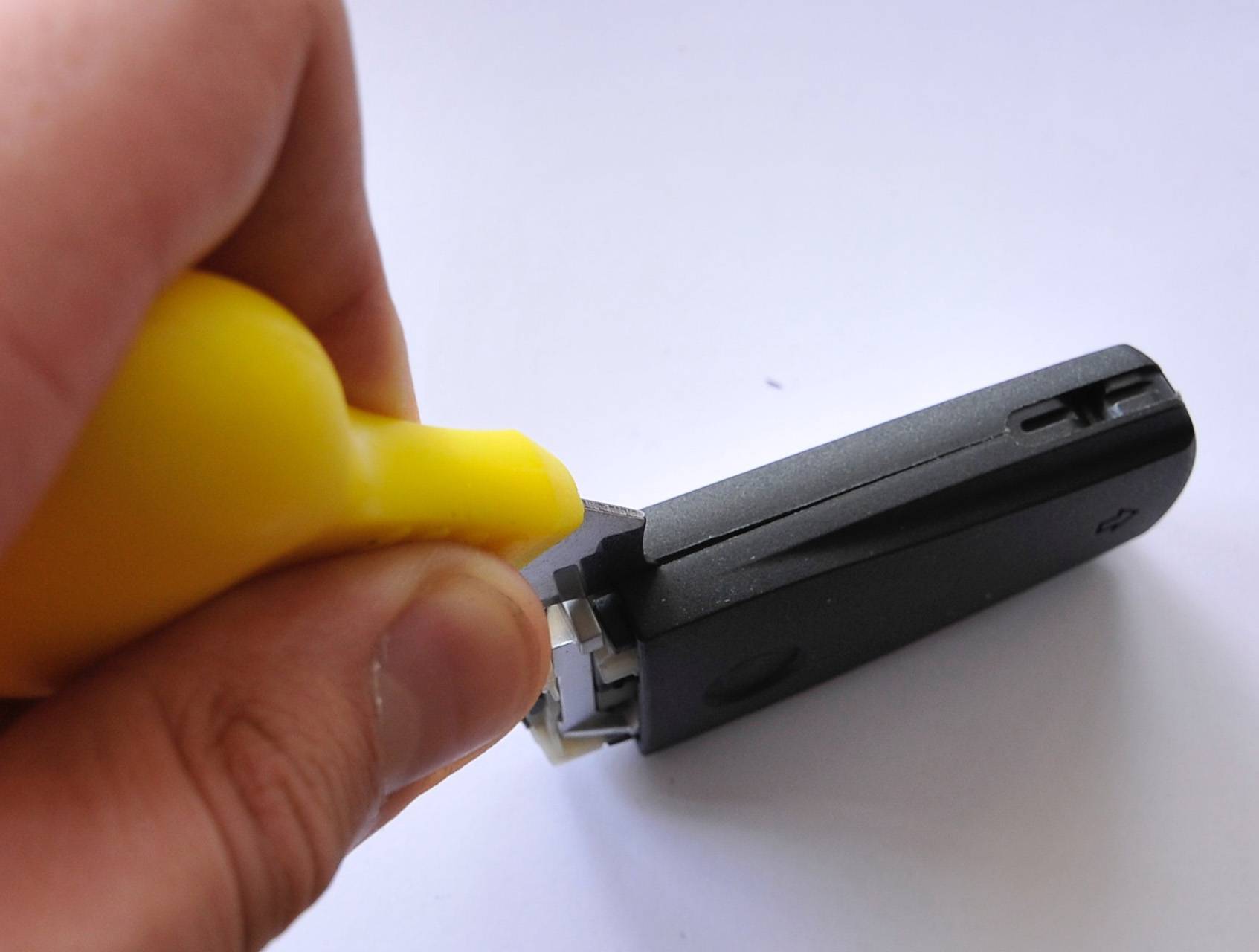 Auto Schlüssel Funk Fernbedienung 1x Smartkey Gehäuse + 1x Notschlüssel Kunststoff Rohling kompatibel mit VW Passat