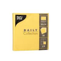 PAPSTAR Daily Collection - Gelb - Quadratisch - Kein Muster - 240 mm - 240 mm - 20 Stück(e)