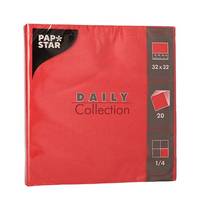 PAPSTAR Daily Collection - Rot - Quadratisch - Kein Muster - 320 mm - 320 mm - 20 Stück(e)