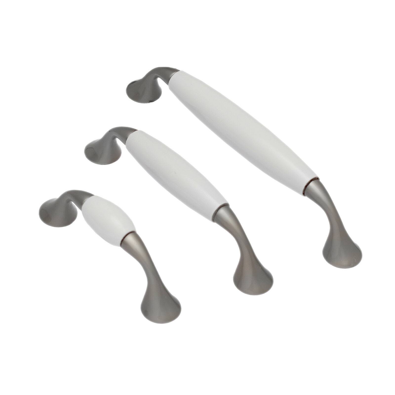 Möbelgriff Holzgriff Holzknopf Holz Knopf Schubladengriff Möbelgriffe Natur Weiß 96mm