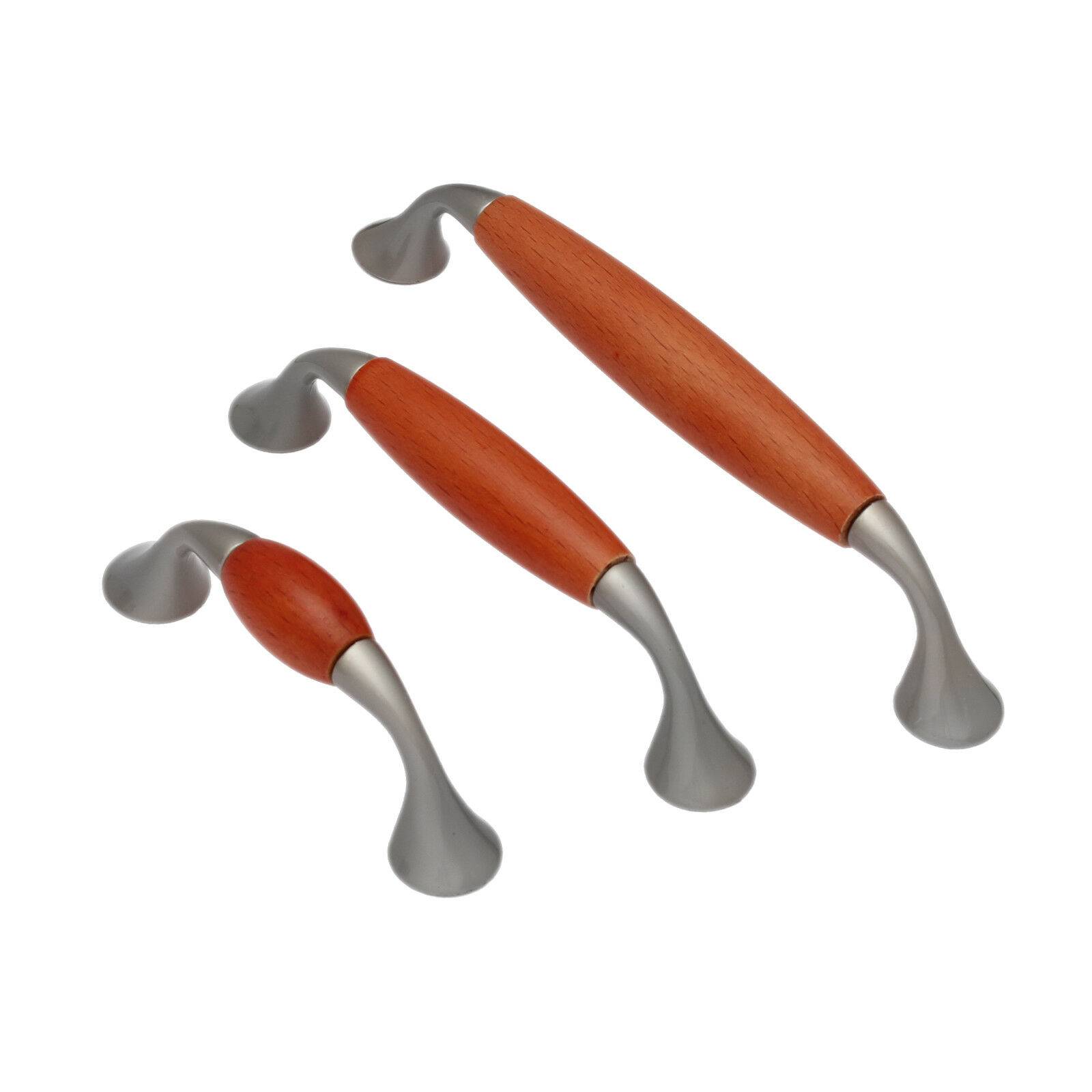 Möbelgriff Holzgriff Holzknopf Holz Knopf Schubladengriff Möbelgriffe Natur Kirschbaum 64mm