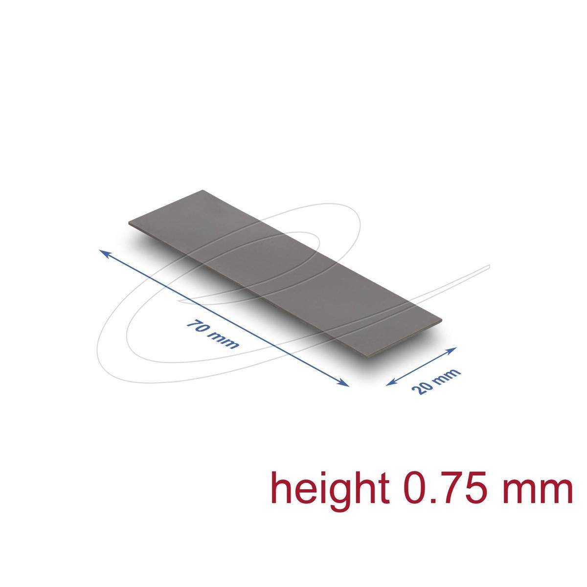 Delock Wärmeleitpad 70 x 20 x 0,75 mm für M.2 Module 3,0 WmK
