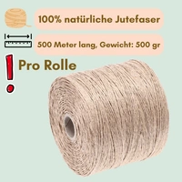 2x Juteschnur 500 m Bindfaden Schnur zum basteln Jutegarn Natur Jutekordel Paketschnur Gartenschnur Jute Bastelschnur Garten Pflanzschnur 2x Juteschnur 500 m Bindfaden Schnur zum basteln Jutegarn Natur Jutekordel Paketschnur Gartenschnur Jute Bastelschnur Garten Pflanzschnur
