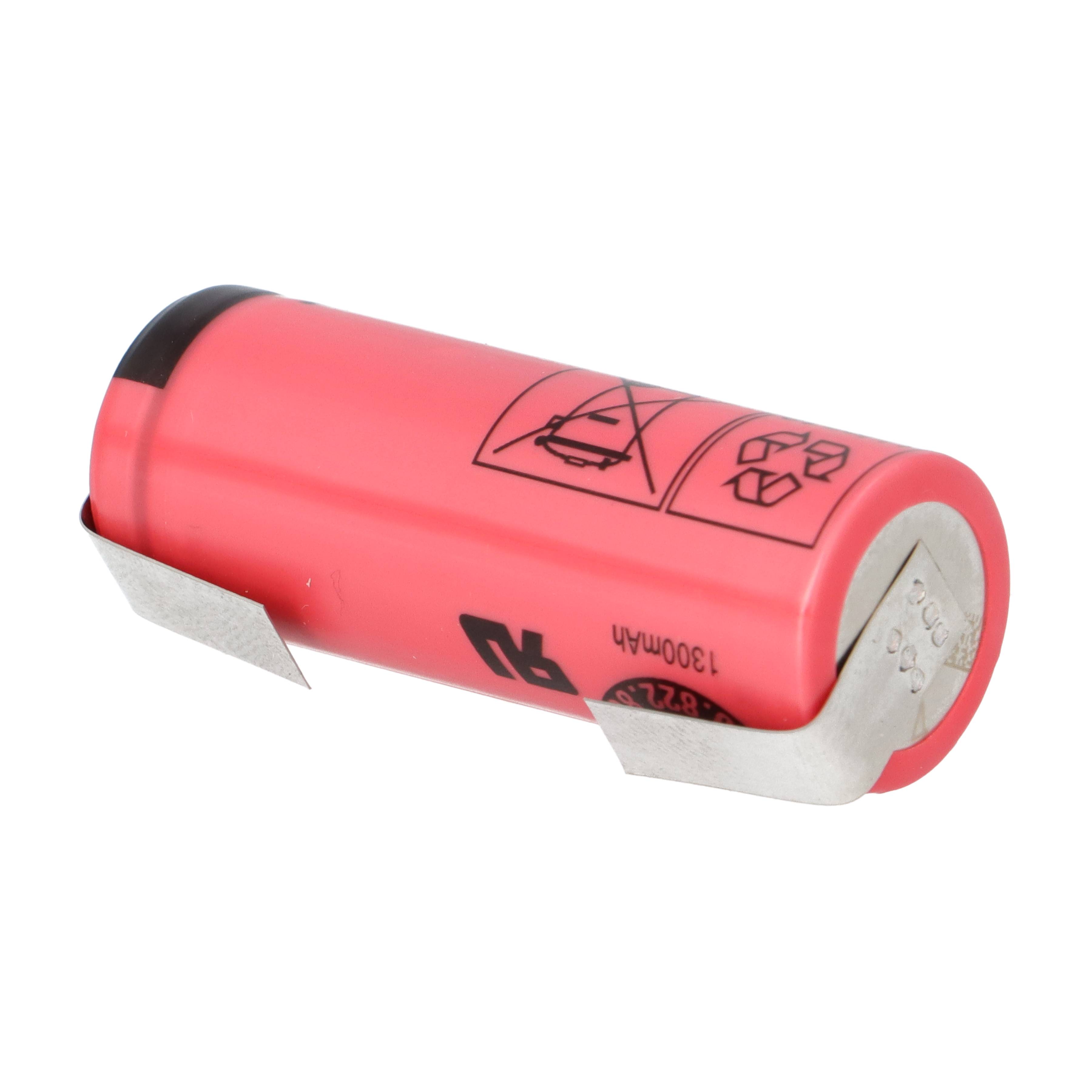 Sanyo UR18500Y 1300mAh Li-ion Akku mit U-Lötfahne