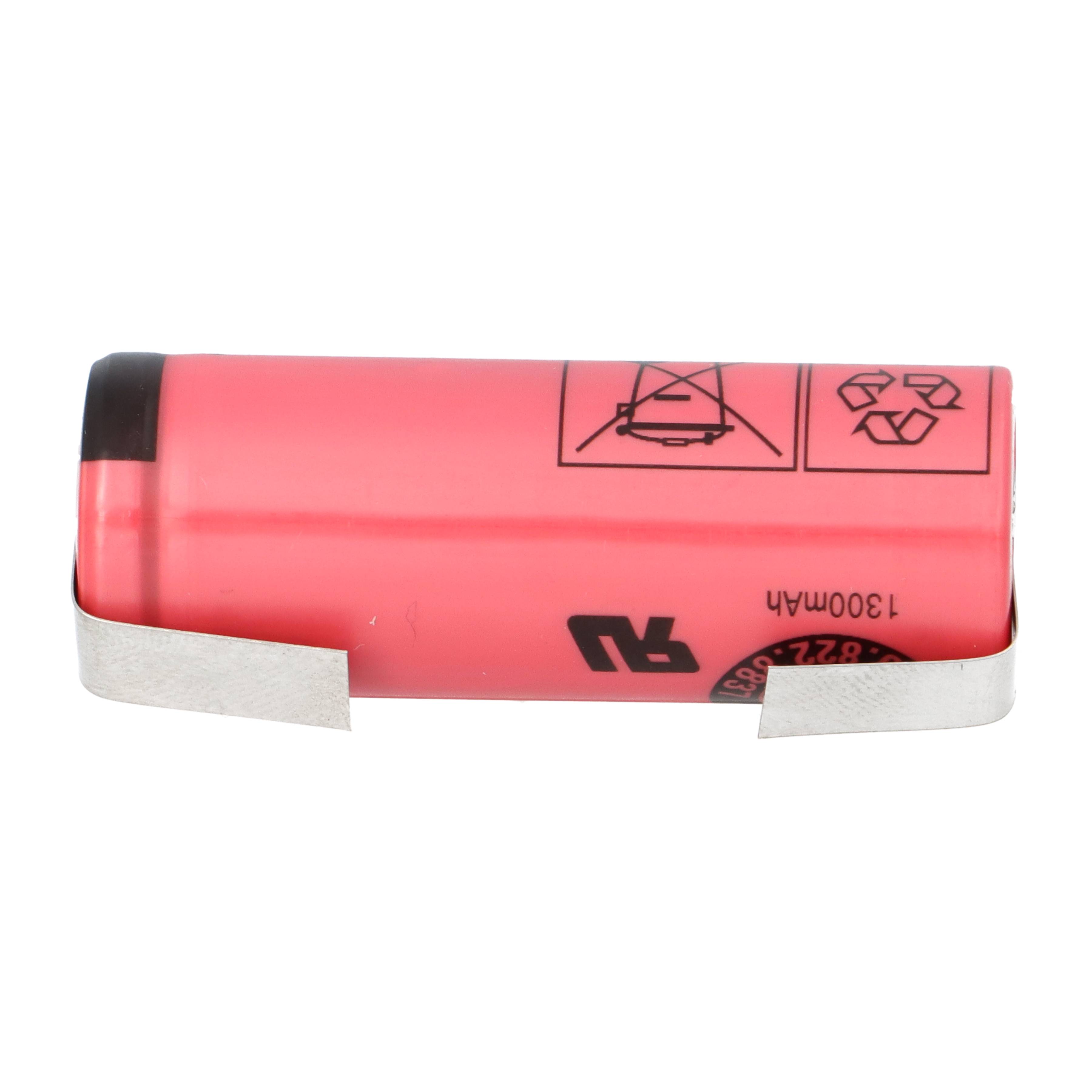 Sanyo UR18500Y 1300mAh Li-ion Akku mit U-Lötfahne