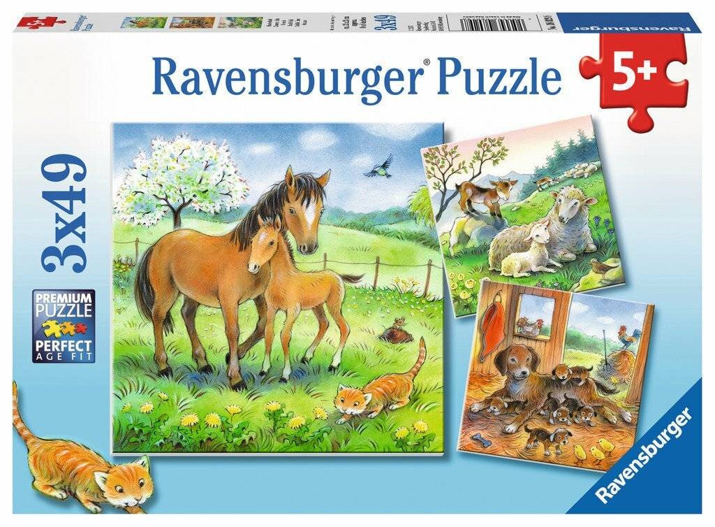 Puzzle 3x49 Teile Kuschelzeit ab 5 Jahre 3 Puzzles inklusive
