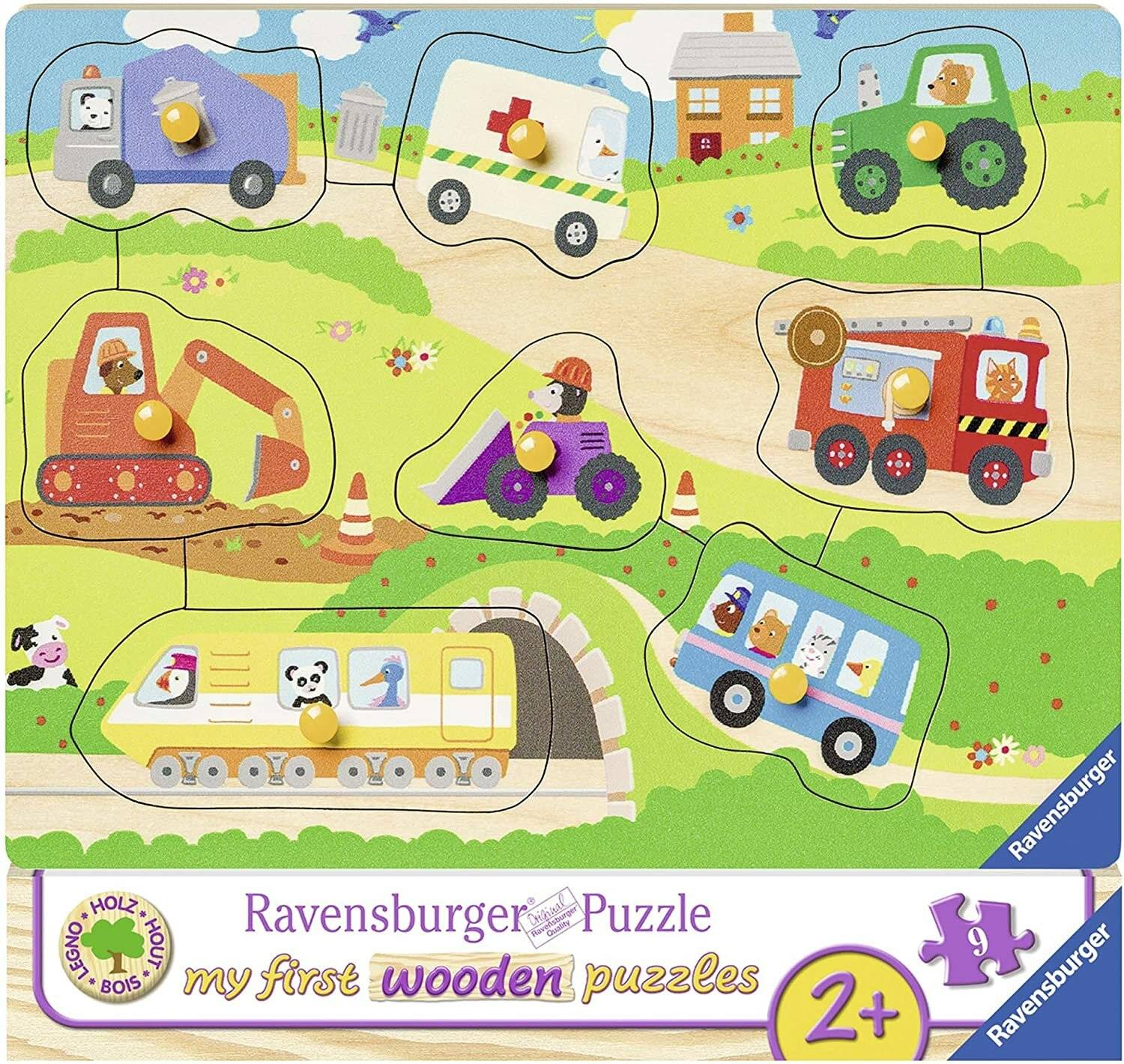 Ravensburger Wooden Puzzle Favorite Vehicles - 8 Pieces