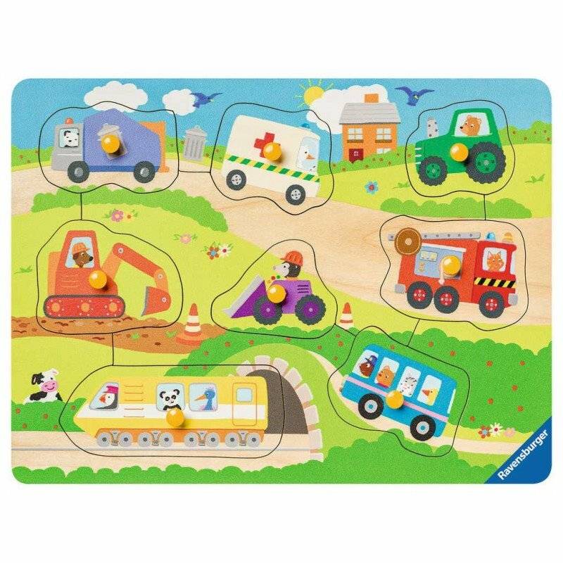 Ravensburger Wooden Puzzle Favorite Vehicles - 8 Pieces