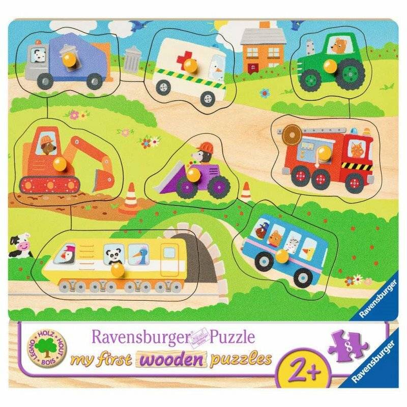 Ravensburger Wooden Puzzle Favorite Vehicles - 8 Pieces