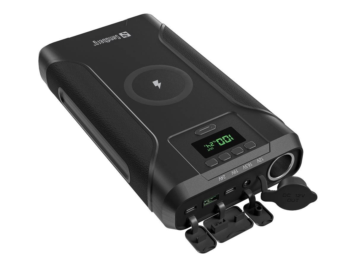 Sandberg Survivor 7in1 - Powerbank - 76800 mAh - 276.48 Wh - 5 A - 5 Ausgabeanschlussstellen (DC5521, 2 x 24-poliger USB