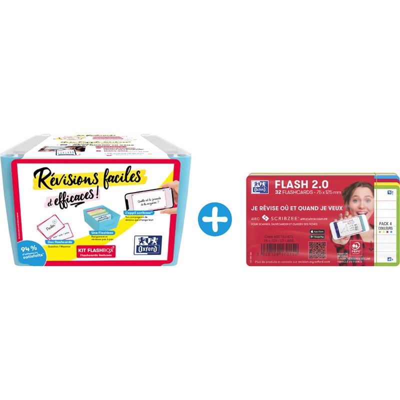 Oxford Lernkartei "Flashbox" Starterpack, pastellblau