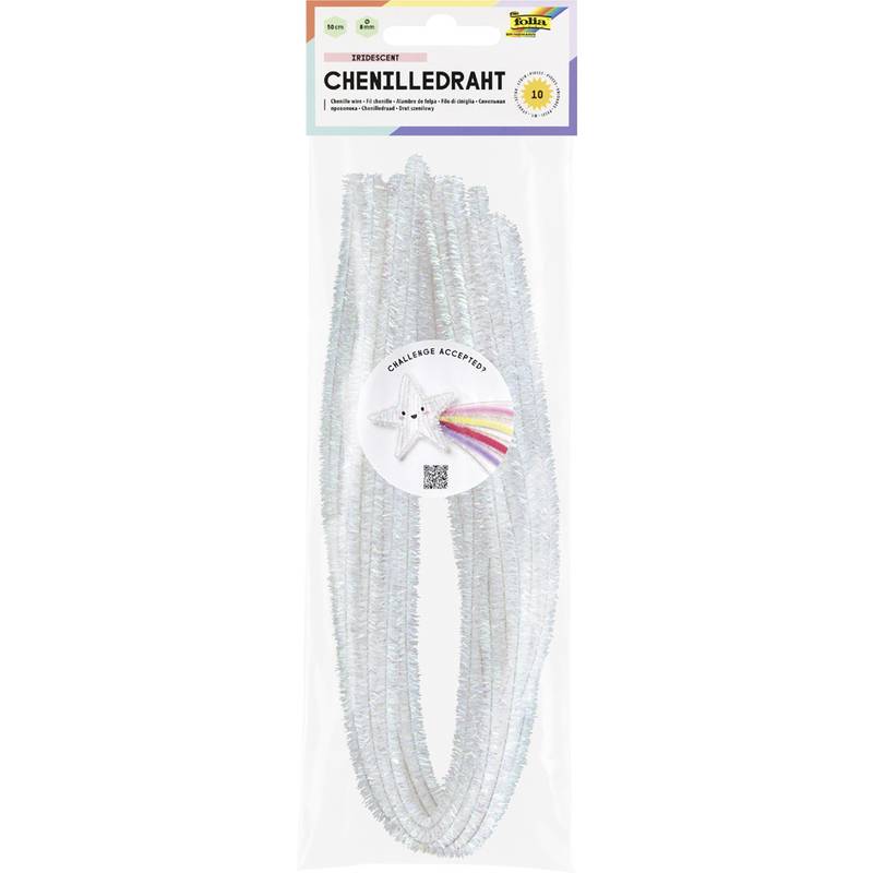 folia Chenilledraht, Länge: 500 mm, irisierend