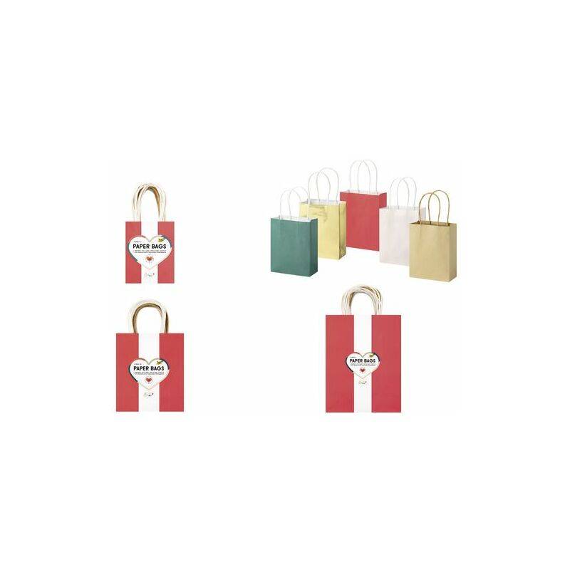 folia Papier-Tragetaschen CLASSIC, Größe: M, farbig sortiert