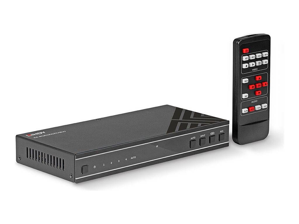 Lindy Video/Audio-Schalter - 4x1, 4K60, multiview, seamless4 x HDMI - Desktop