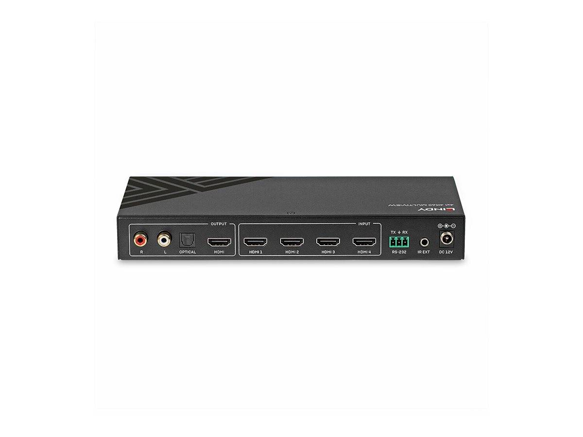 Lindy Video/Audio-Schalter - 4x1, 4K60, multiview, seamless4 x HDMI - Desktop