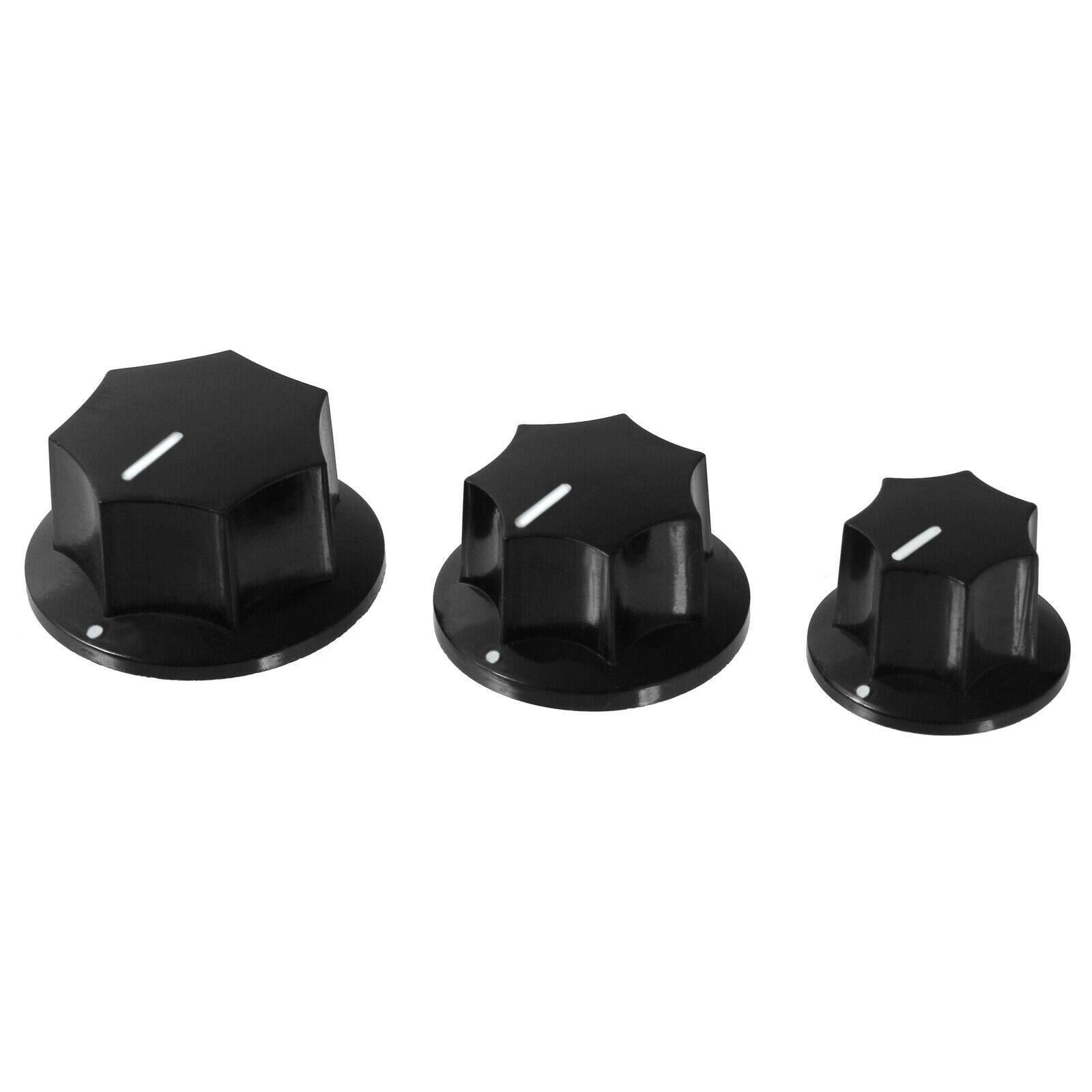 Potiknopf Drehknopf 6mm Achse Reglerknopf Schwarz Potentiometer Kunststoff Knopf Ø34x17mm