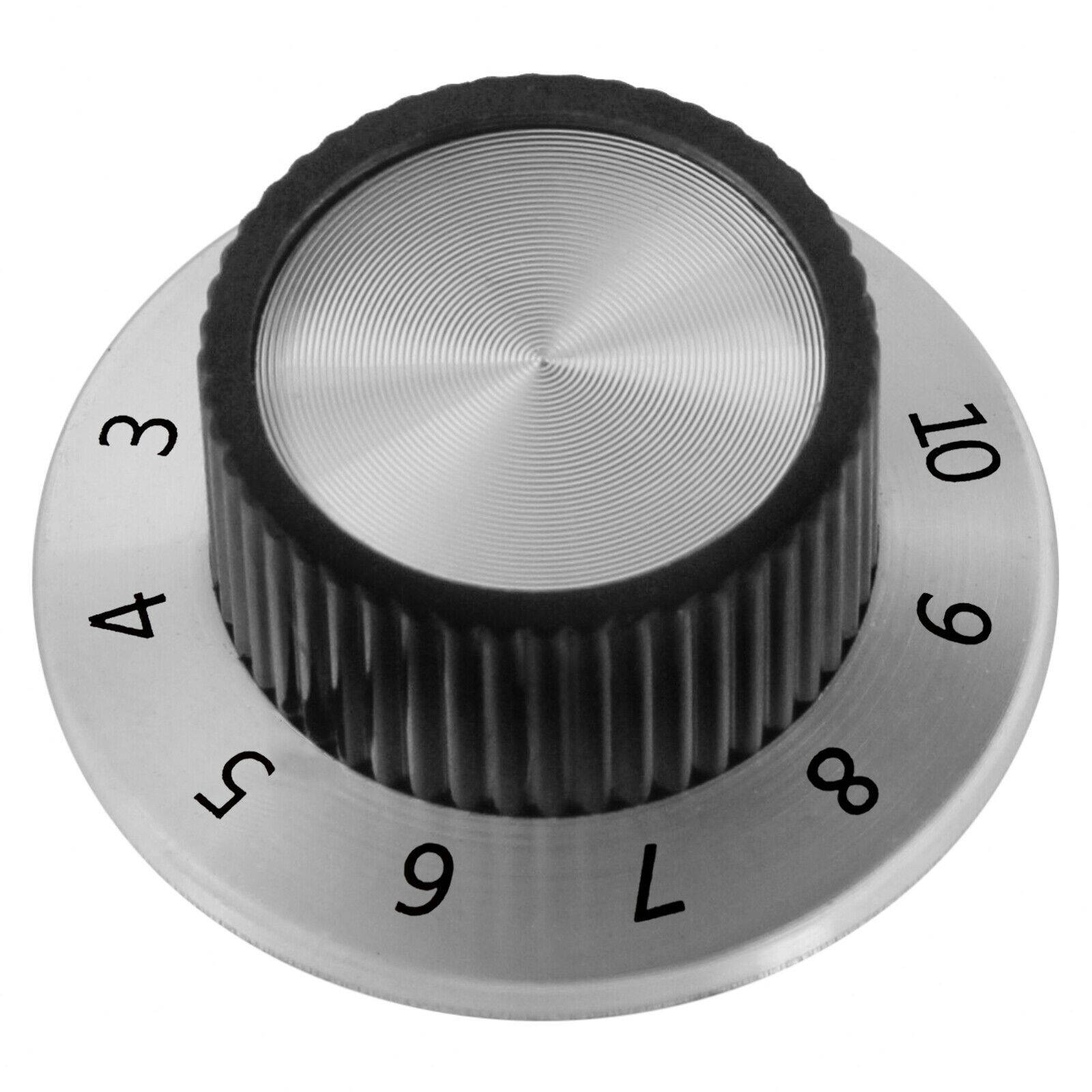 Potiknopf Drehknopf Reglerknopf ALU Schwarz Potentiometer 6mm Achse Aluminium Ø38x16mm mit 320° Skala