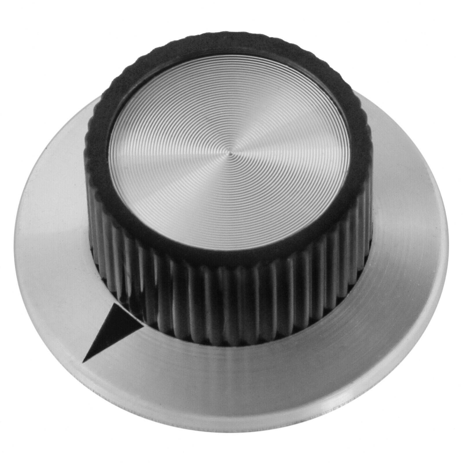 Potiknopf Drehknopf Reglerknopf ALU Schwarz Potentiometer 6mm Achse Aluminium Ø38x16mm ohne Skala