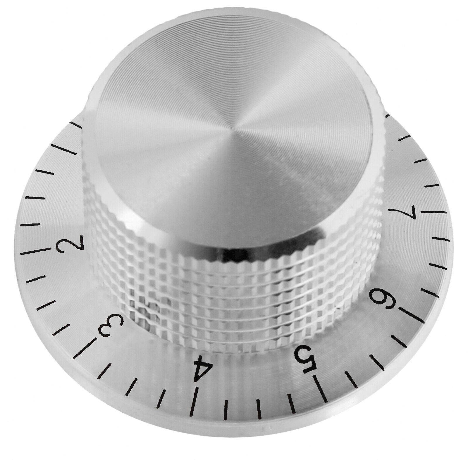 Potiknopf Drehknopf Reglerknopf ALU Schwarz Potentiometer 6mm Achse Aluminium Ø38x19mm mit 360° Skala