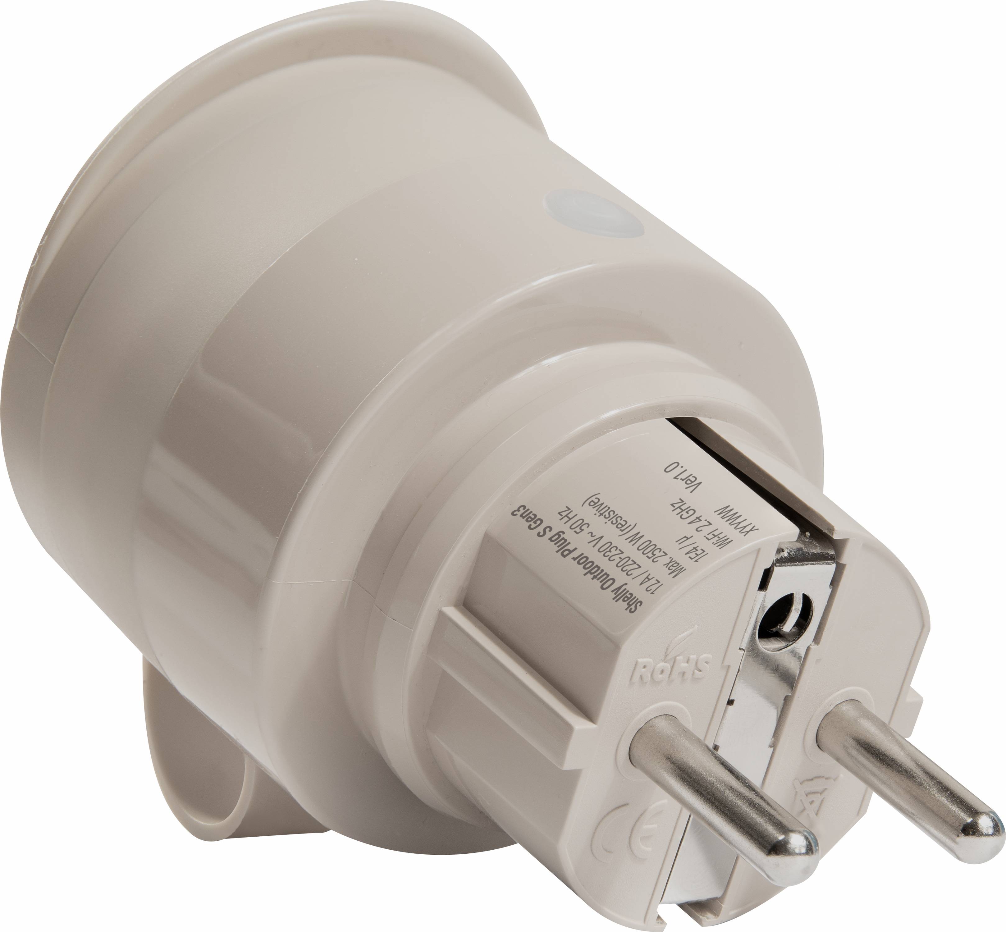 Shelly Plug S MTR Gen3 IP44 12A intelligente Außensteckdose