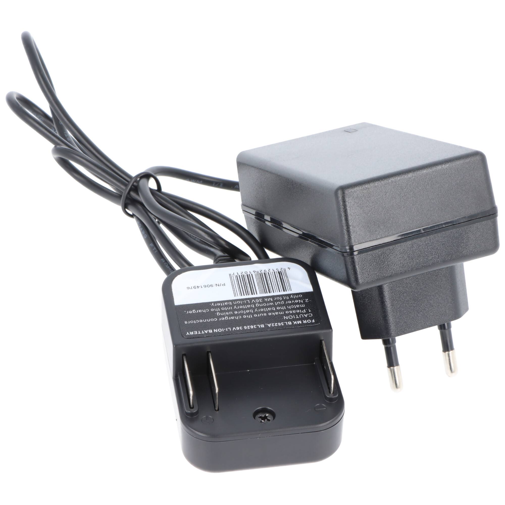 Ladegerät passend für Makita BHR261, 194874-0, BL3626, für 36 Volt Li-Ion Werkzeugakkus